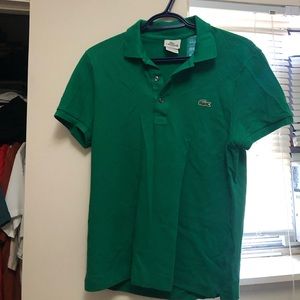 Lacost Green Polo Sz 3 S Slim Fit